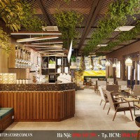 Thiết kế quán trà sữa Royal Tea - Móng Cái